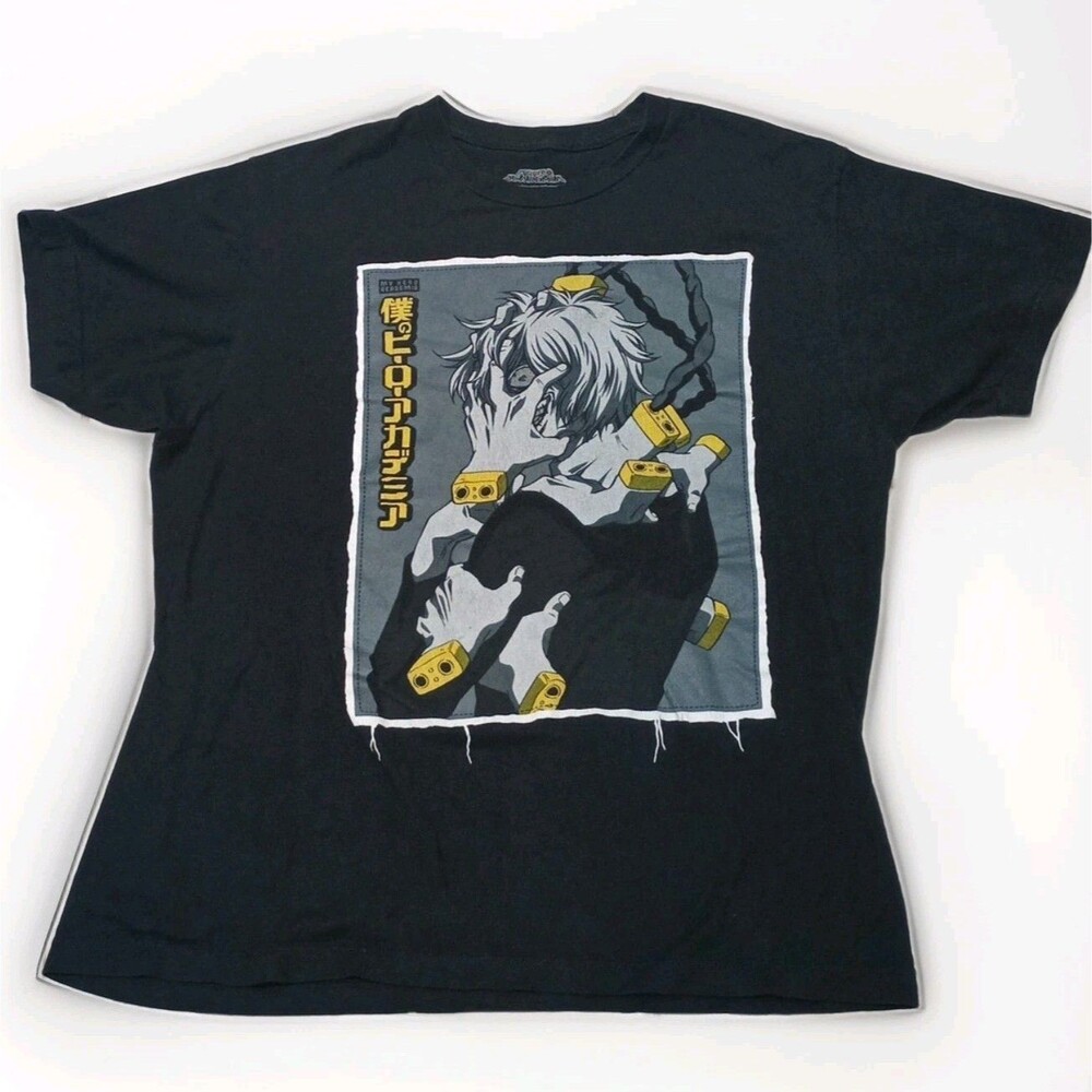 MY HERO ACADEMIA Black Graphic TShirt Short Sleeve Large Anime Funimation